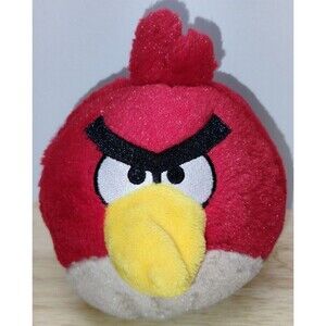 Angry Birds Red Plush Commonwealth 2010 Stuffed Animal 5" Cardinal